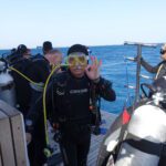 Autor článku chvíli před sestupem pod vodu