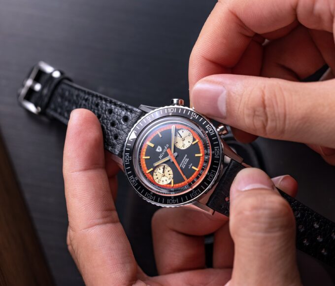 Nivada Grenchen Chronoking „Paul Newman“ Orange