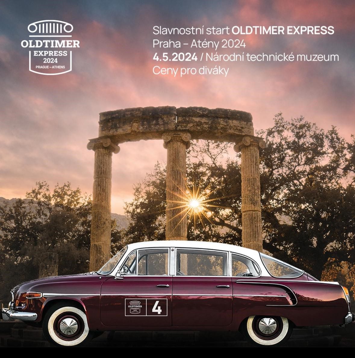 Startuje Oldtimer Express Praha-Atény