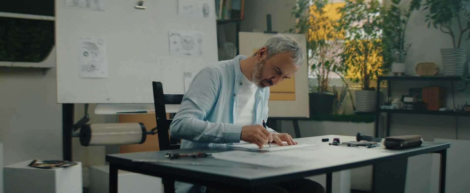 Konstantin Chaykin ve svém ateliéru