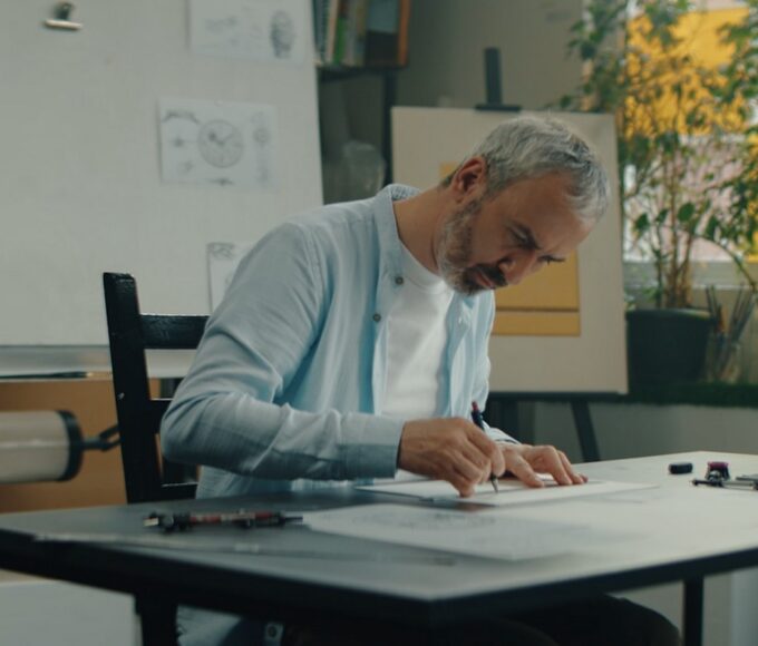 Konstantin Chaykin ve svém ateliéru